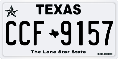 TX license plate CCF9157