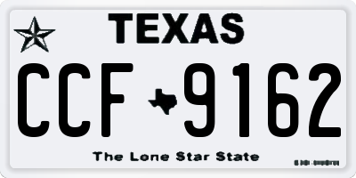 TX license plate CCF9162