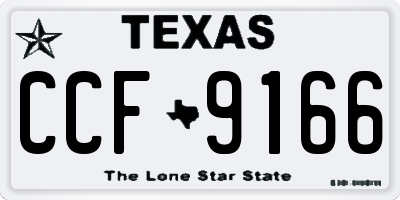 TX license plate CCF9166