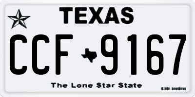 TX license plate CCF9167