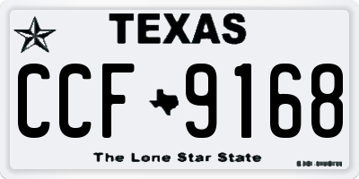 TX license plate CCF9168