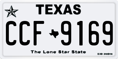 TX license plate CCF9169
