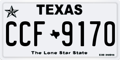TX license plate CCF9170