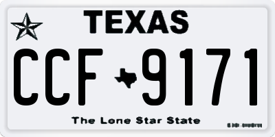 TX license plate CCF9171