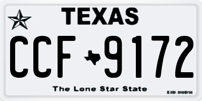 TX license plate CCF9172