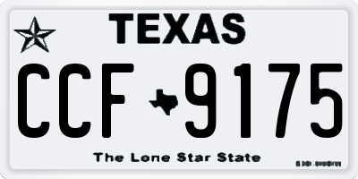 TX license plate CCF9175