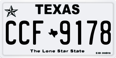 TX license plate CCF9178