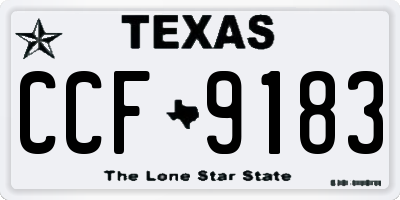 TX license plate CCF9183