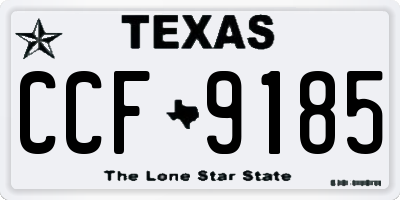 TX license plate CCF9185