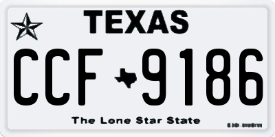 TX license plate CCF9186