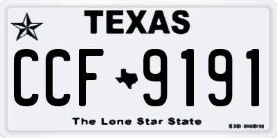 TX license plate CCF9191