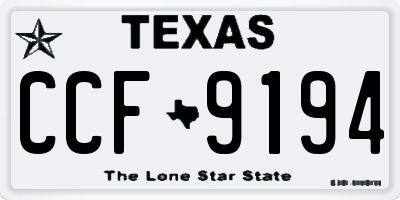 TX license plate CCF9194