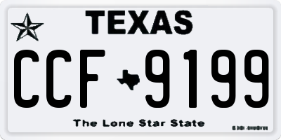 TX license plate CCF9199