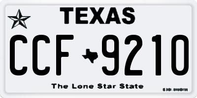 TX license plate CCF9210