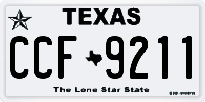 TX license plate CCF9211