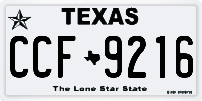 TX license plate CCF9216