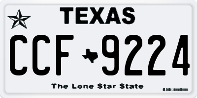 TX license plate CCF9224