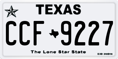TX license plate CCF9227