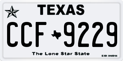 TX license plate CCF9229