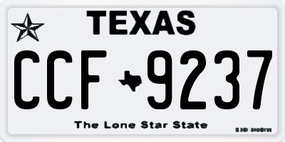 TX license plate CCF9237