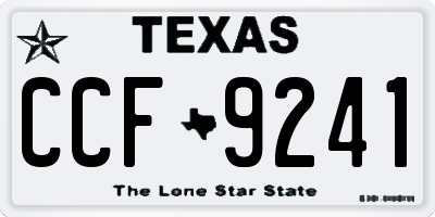 TX license plate CCF9241