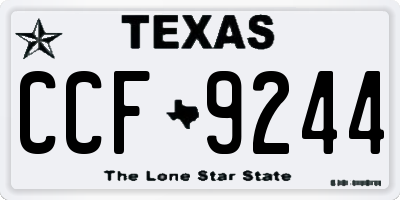 TX license plate CCF9244