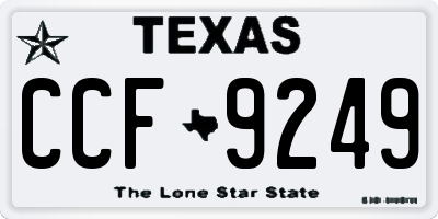TX license plate CCF9249