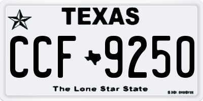 TX license plate CCF9250