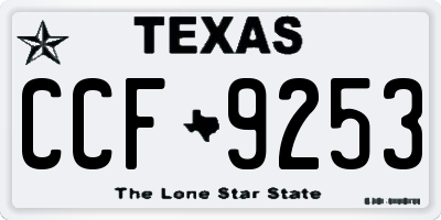 TX license plate CCF9253