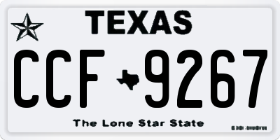 TX license plate CCF9267