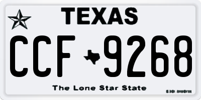 TX license plate CCF9268