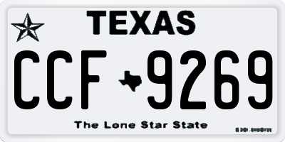 TX license plate CCF9269