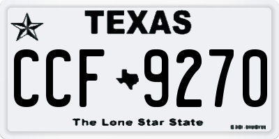 TX license plate CCF9270