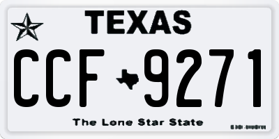 TX license plate CCF9271