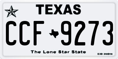 TX license plate CCF9273