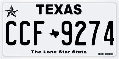 TX license plate CCF9274