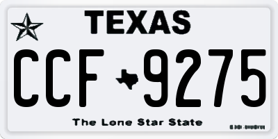 TX license plate CCF9275