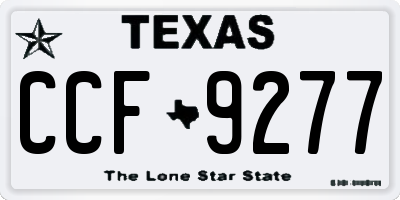 TX license plate CCF9277