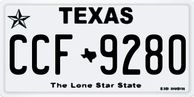 TX license plate CCF9280
