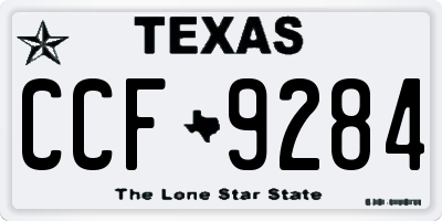 TX license plate CCF9284
