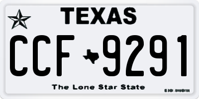 TX license plate CCF9291