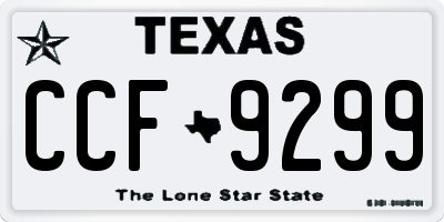 TX license plate CCF9299