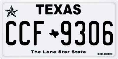 TX license plate CCF9306