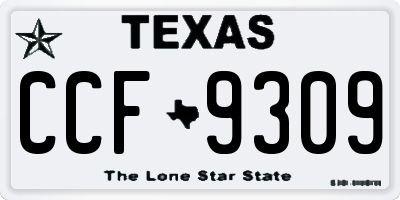 TX license plate CCF9309