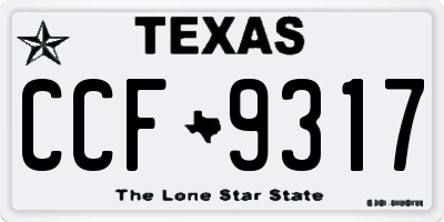 TX license plate CCF9317
