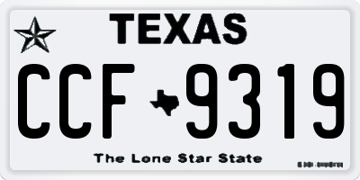 TX license plate CCF9319