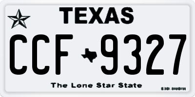 TX license plate CCF9327