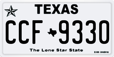 TX license plate CCF9330
