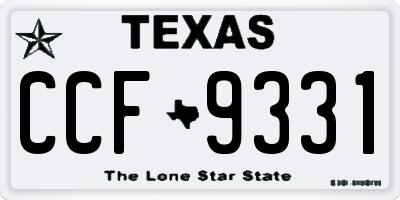 TX license plate CCF9331