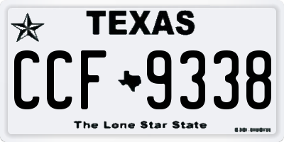 TX license plate CCF9338